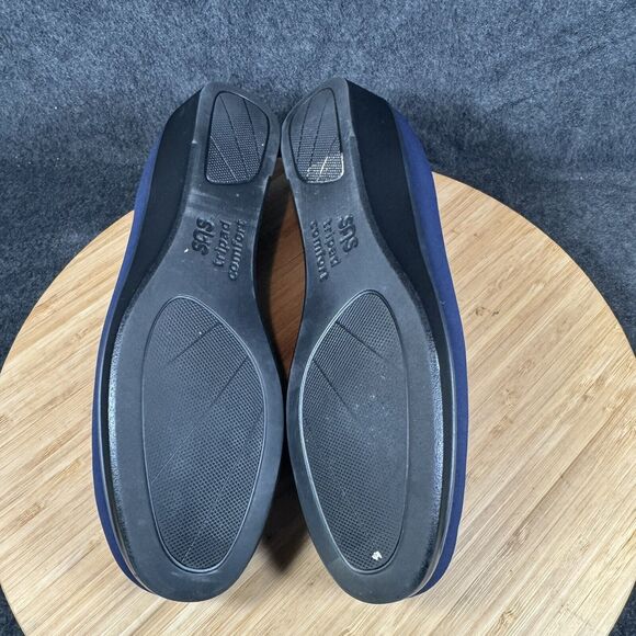SAS Shoes Womens Size 7.5 N Navy Bliss Tripad Comfort Foot Bed Slip On Wedge - Picture 6 of 7
